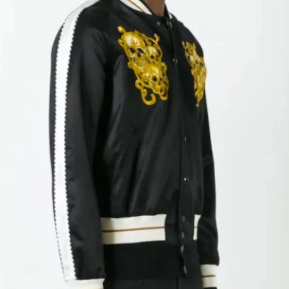 Alexander McQueen skull embroidered bomber jacket - Picture 5 of 10